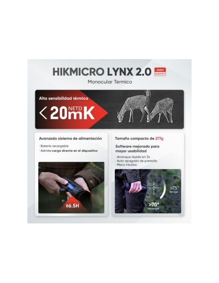 Monocular térmico LYNX Pro LH25 2.0 HIKMICRO