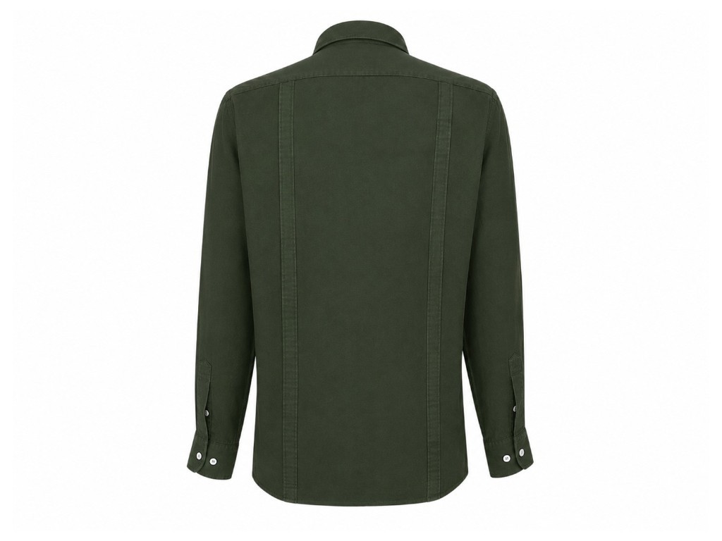 Guayabera Serbal color verde oscuroerde