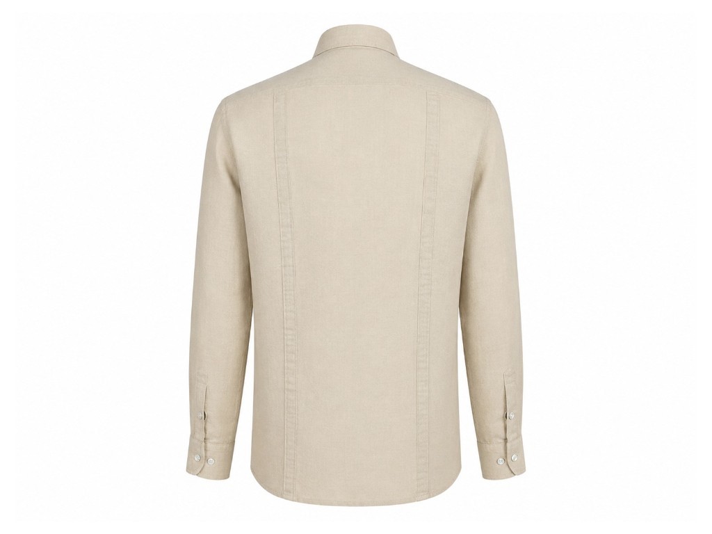 Guayabera lino color beige Serbal