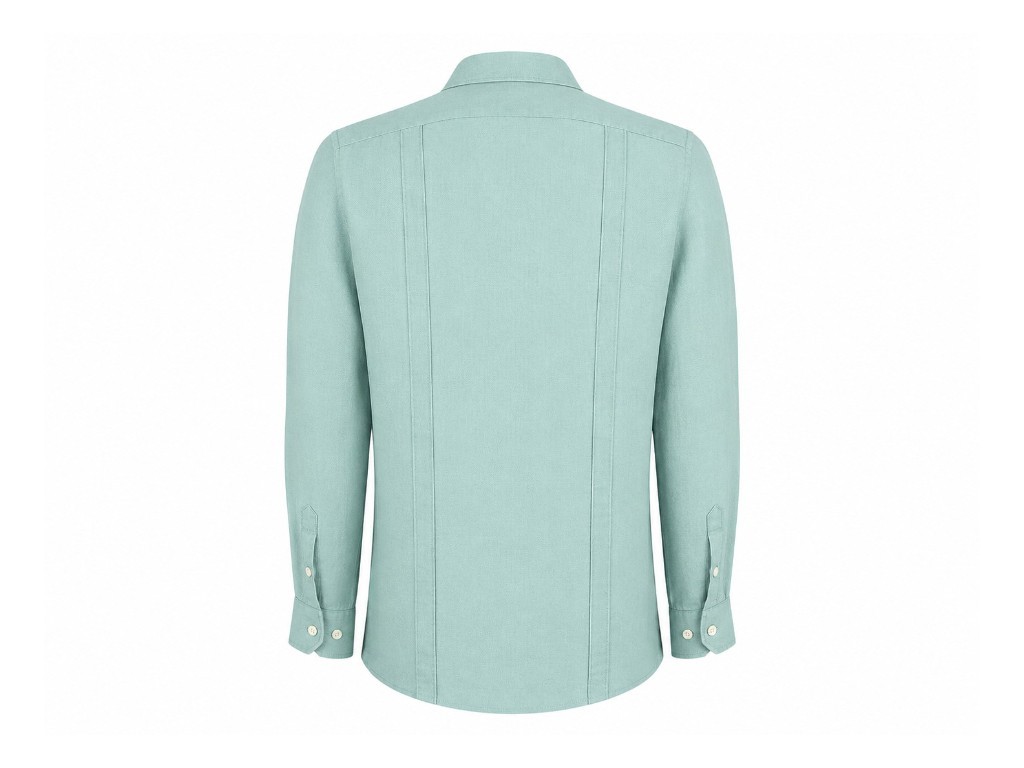 Guayabera Serbal color azul turquesa