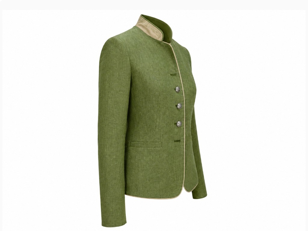 Austriaca mujer lino verde