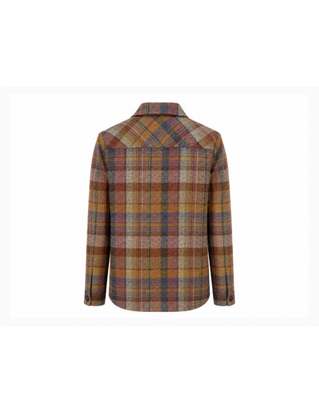 Sobrecamisa cuadros tipo escocés de lana 100%