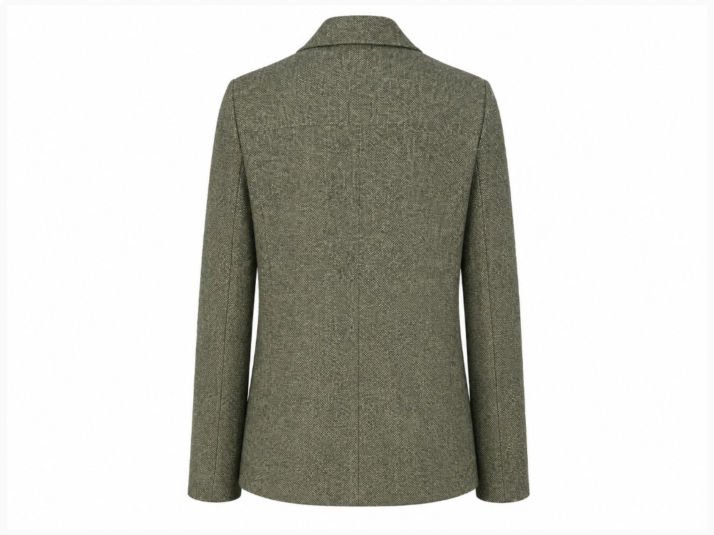 Sobrecamisa de lana 100% de ojo de perdiz en tonos verdes