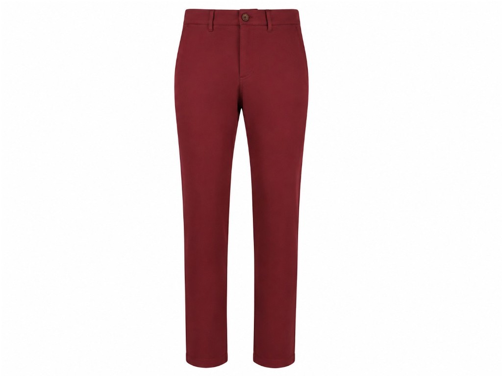 Pantalón algodón burdeos
