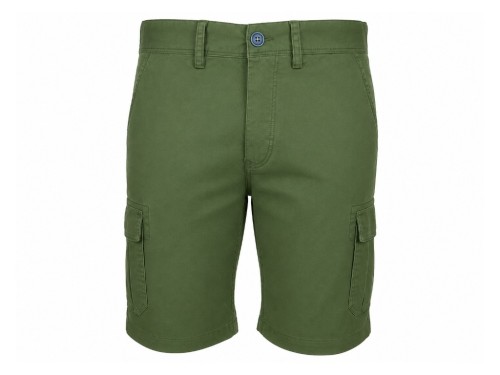 Bermuda de algodón cargo color verde manzana
