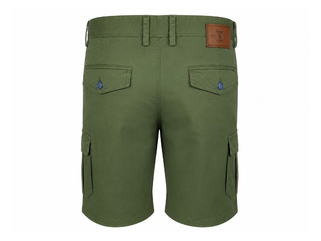 Bermuda de algodón cargo color verde manzana