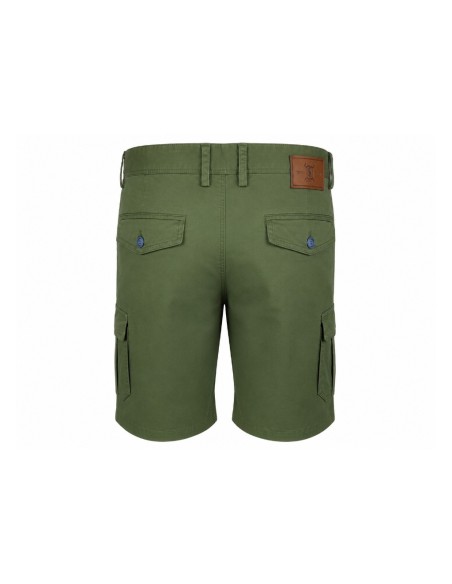 Bermuda de algodón cargo color verde manzana