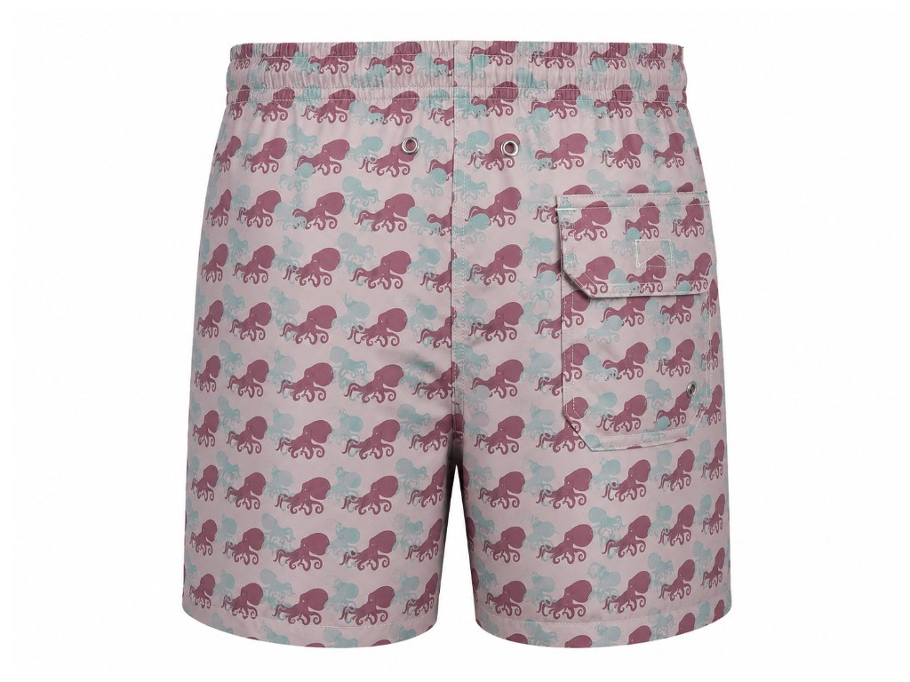 Traje de baño rosa con estampado de pulpos