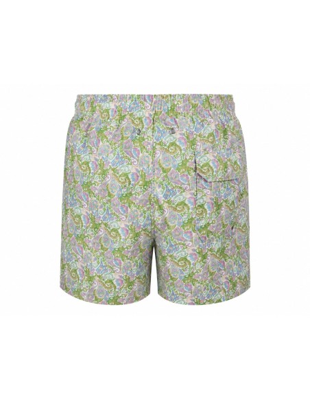 Traje de baño verde con estampado de amebas