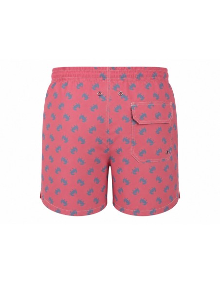 Traje de baño rojo con estampado de cangrejos