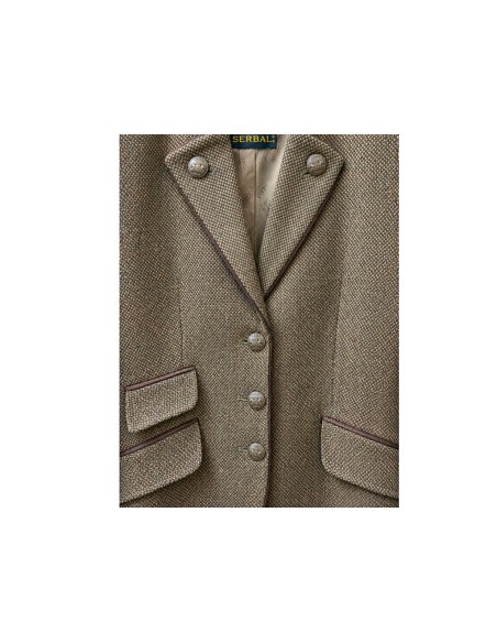 Americana de mujer tweed tostado