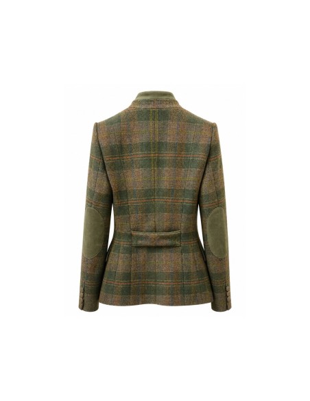 Americana mujer tweed verde y azul