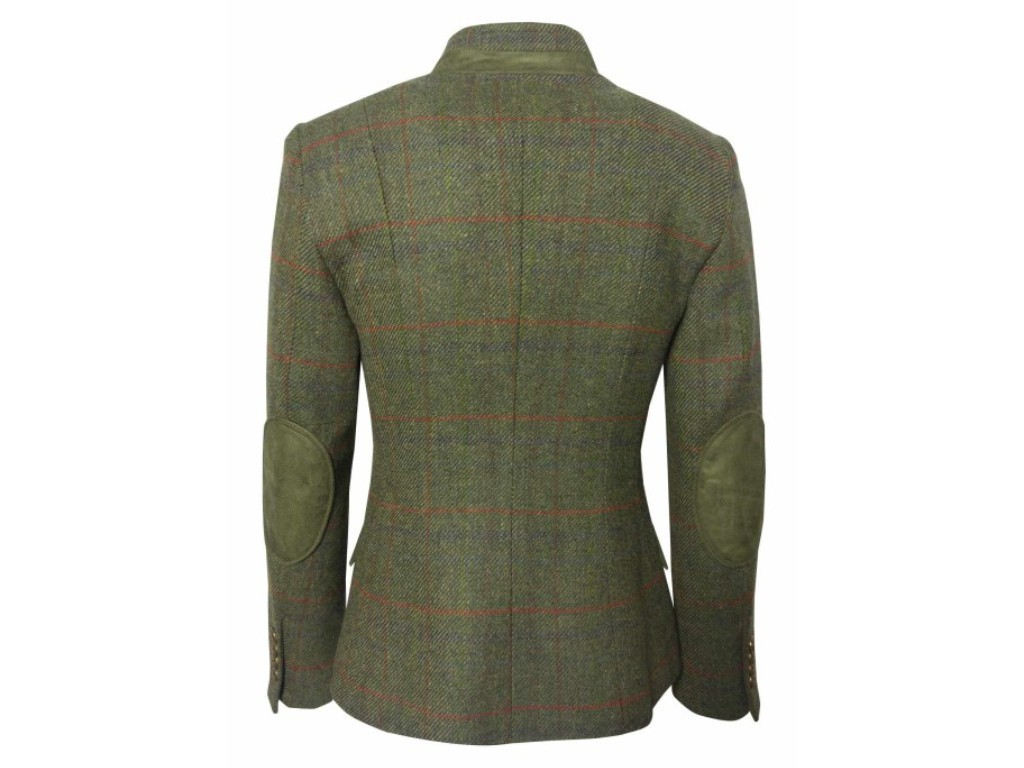 Americana de mujer tweed verde y roja