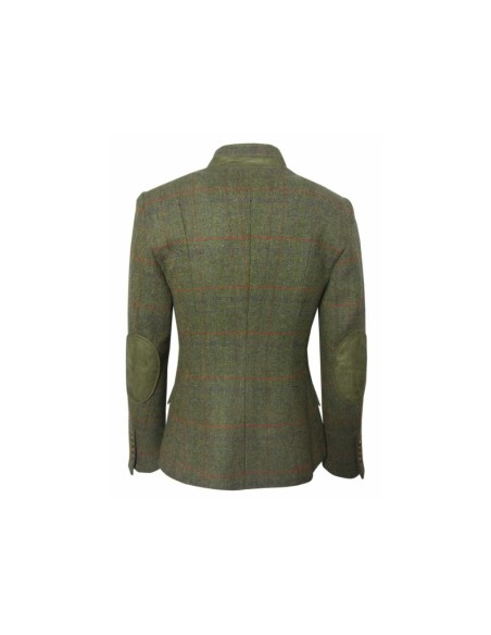 Americana de mujer tweed verde y roja