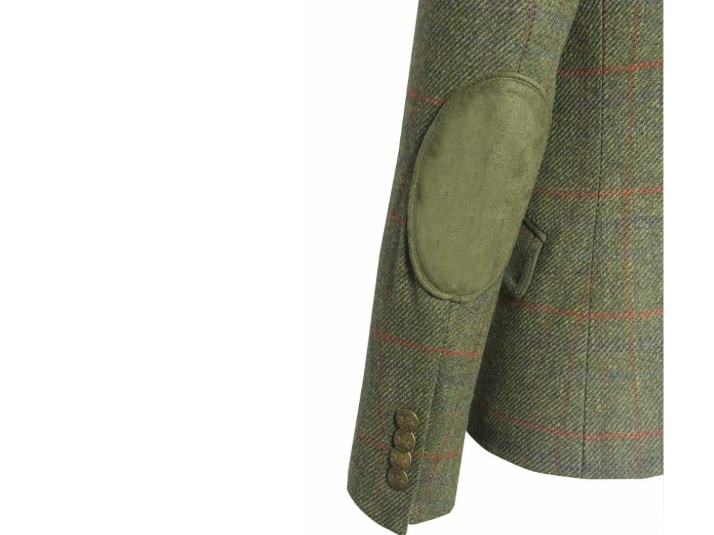 Americana de mujer tweed verde y roja