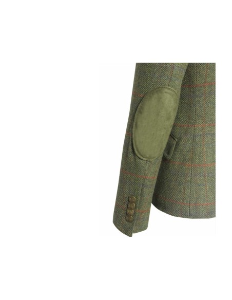 Americana de mujer tweed verde y roja