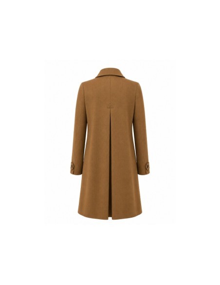 Abrigo de lana para mujer camel