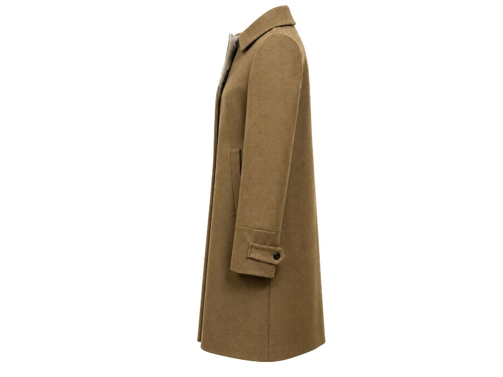 Abrigo de lana para mujer camel