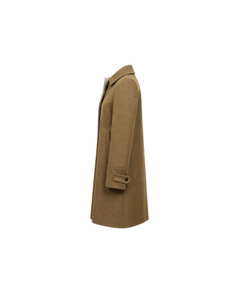 Abrigo de lana para mujer camel