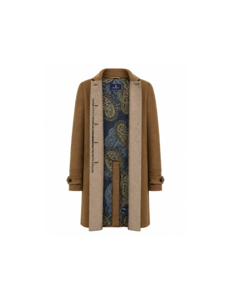 Abrigo de lana para mujer camel