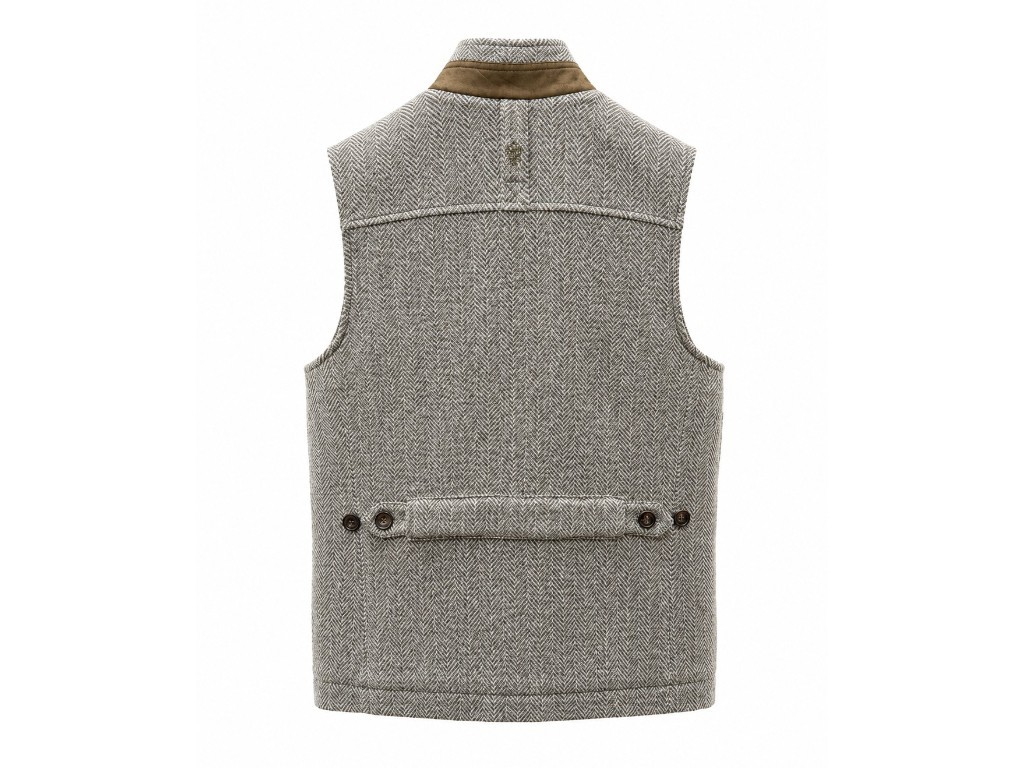 Chaleco espiga color gris