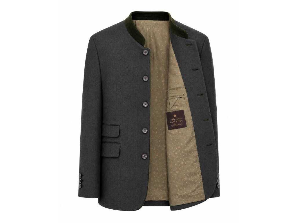 Chaqueta austriaca de lana en color negro