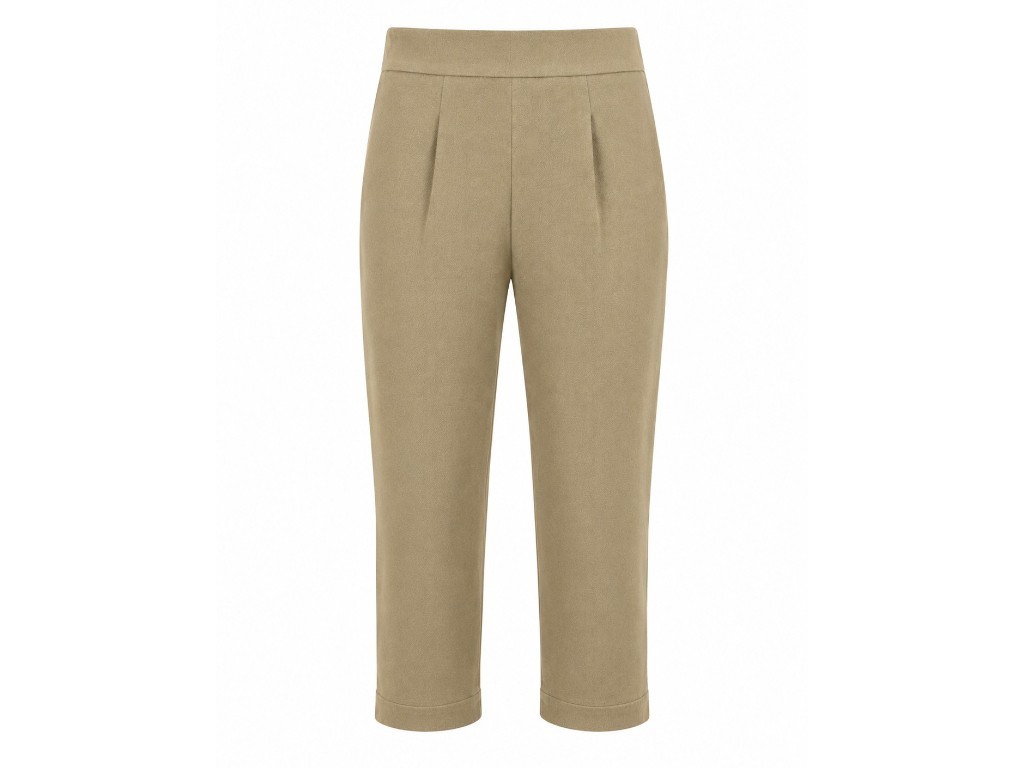 Knicker de terciopelo beige mujer