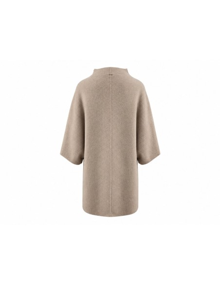 Abrigo-capa lana beige