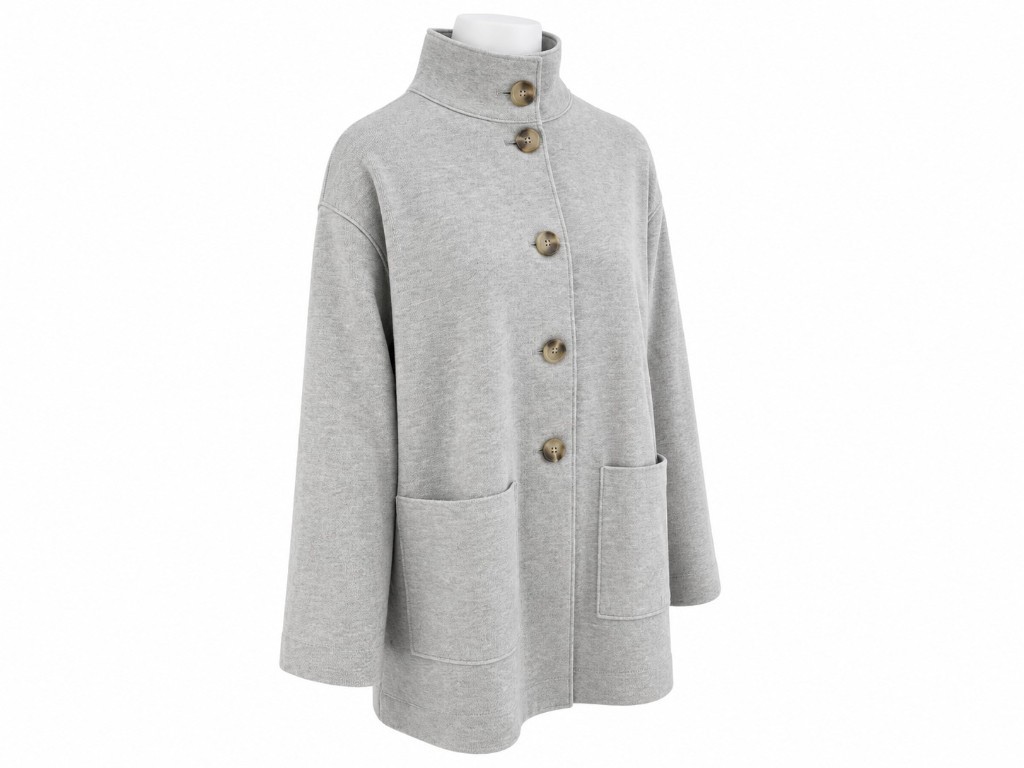 Chaqueta-poncho crudo