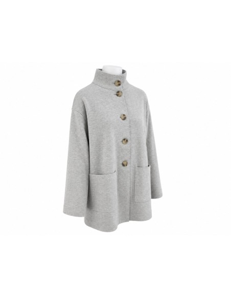 Chaqueta-poncho crudo