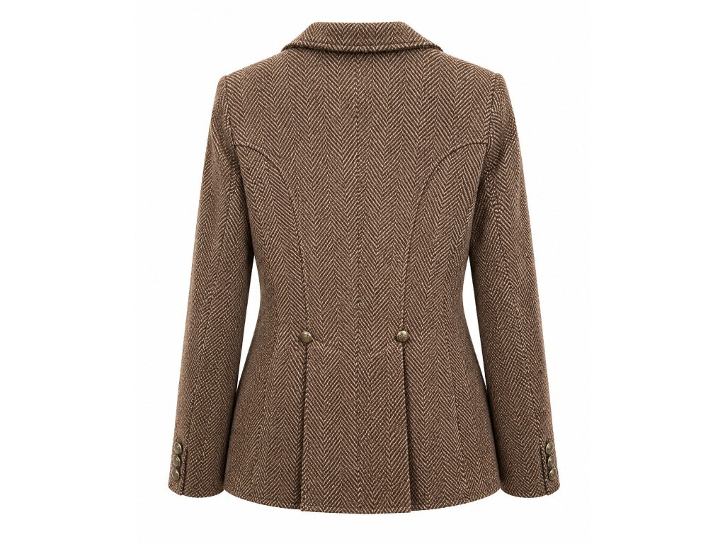 Chaqueta hípica de mujer color marrón