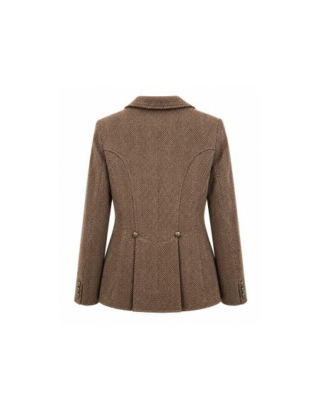 Chaqueta hípica de mujer color marrón