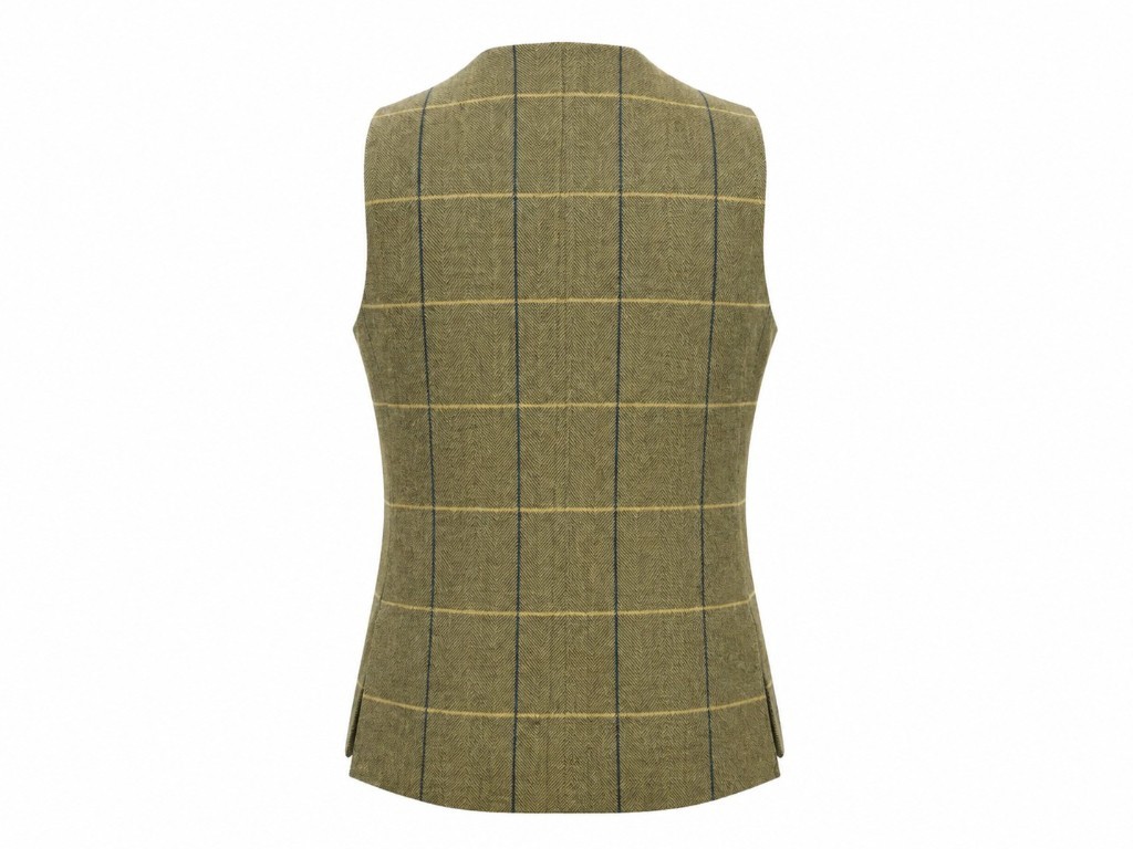 Tiradora tweed cuadros amarillo/marrón