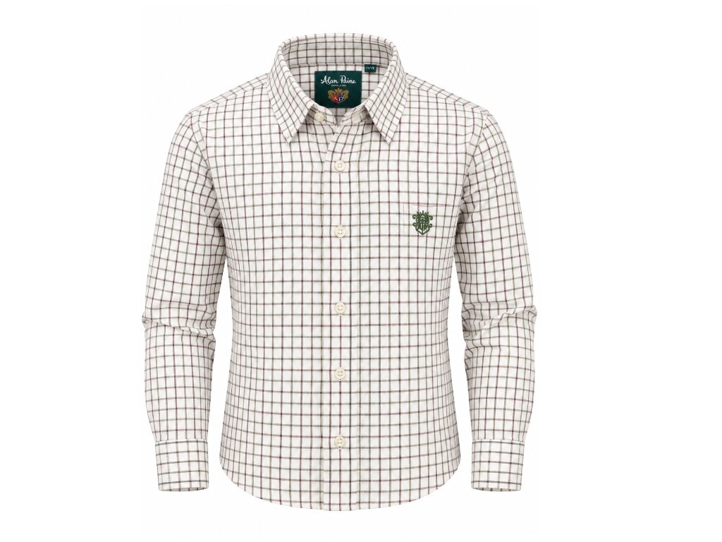 Camisa Alan Paine  cuadros olive