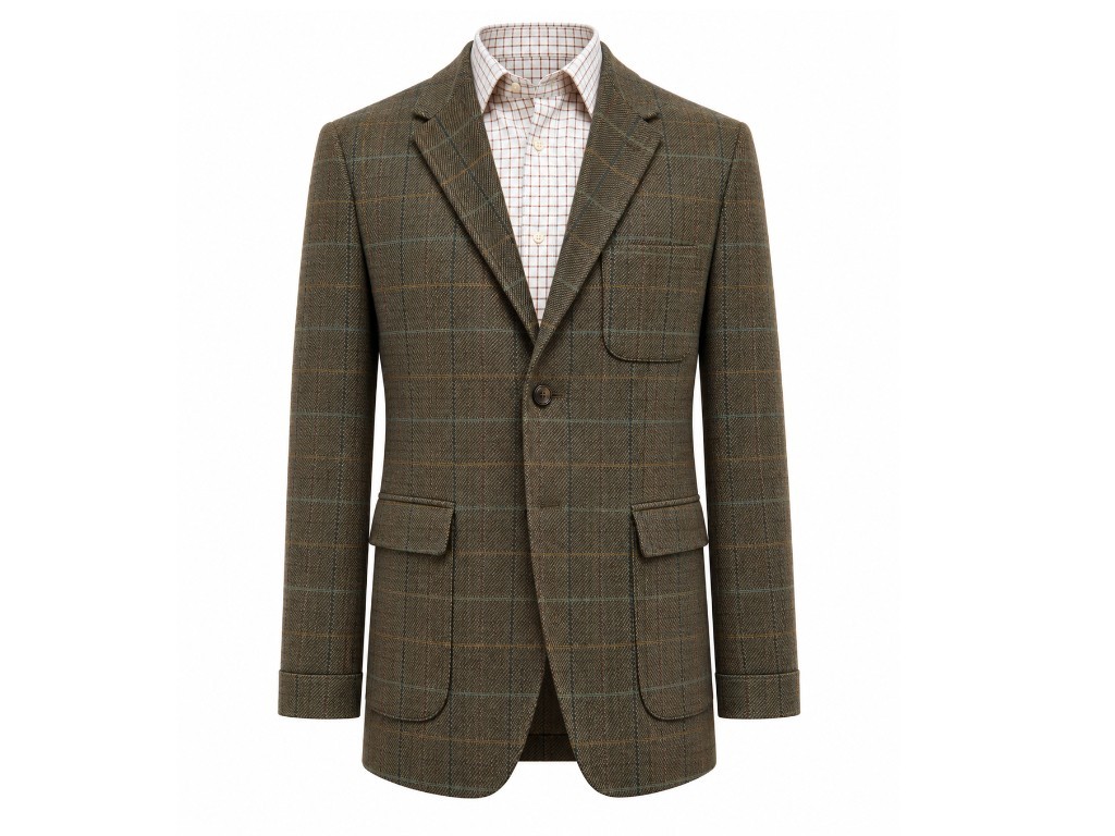 Teba Tweed 2 botones Marrón Claro