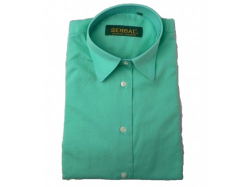 Camisa algodón mujer, color verde Talla L Color JADE GREEN