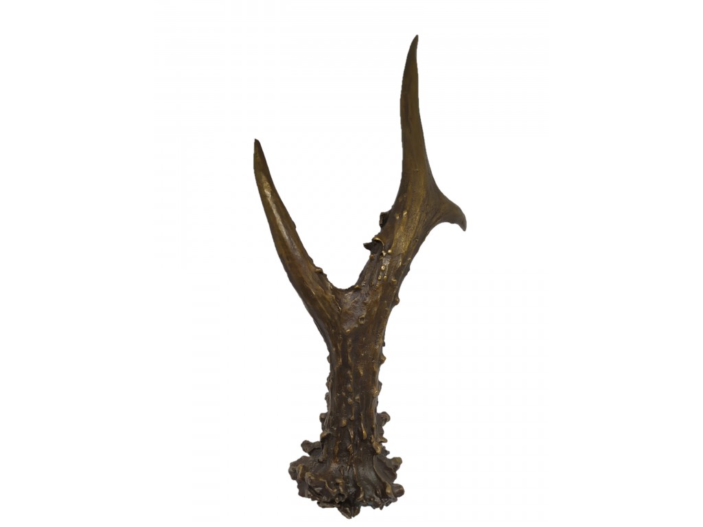 Bronce pequeño desmogue corzo del artista Lucio Relaño