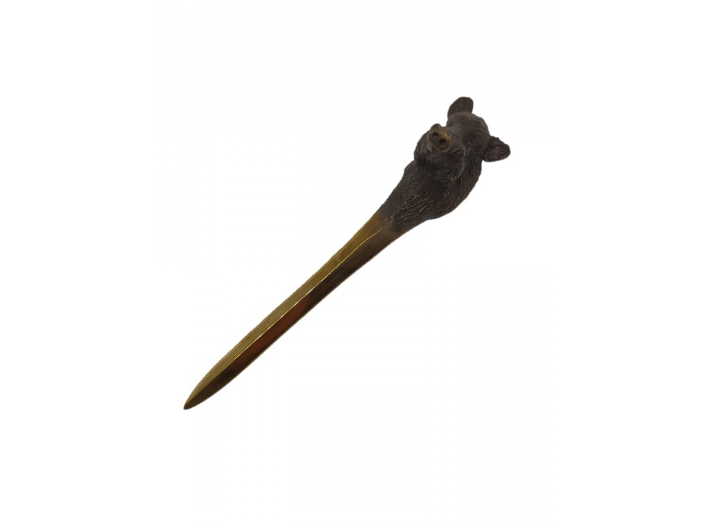 Abrecartas bronce cabeza jabali