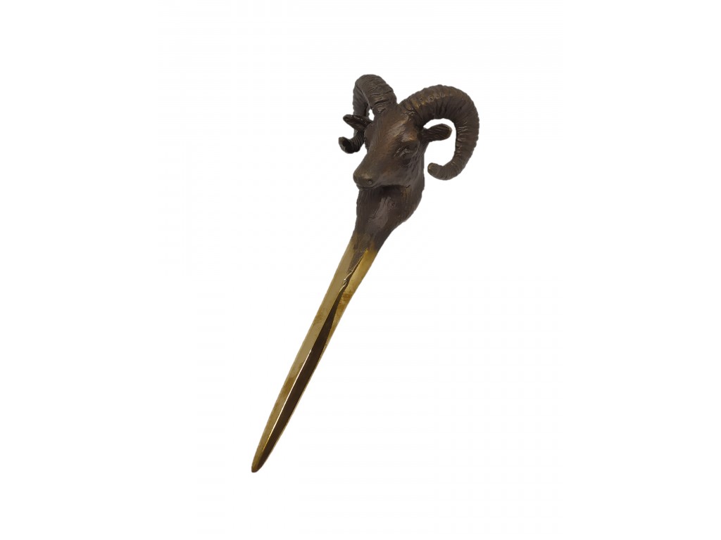 Abrecartas bronce muflón de Lucio Relaño