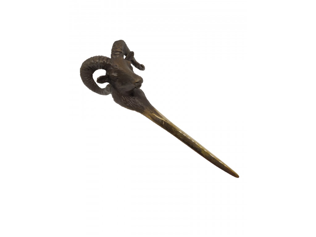 Abrecartas bronce muflón de Lucio Relaño
