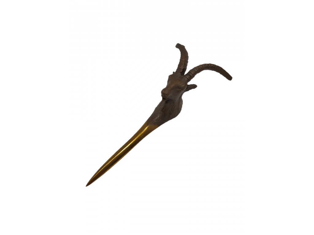 Bronce abrecartas cabra