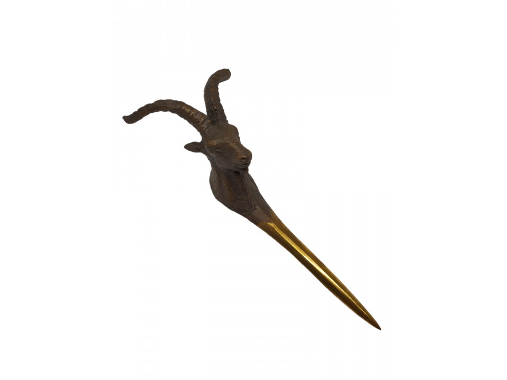 Bronce abrecartas cabra
