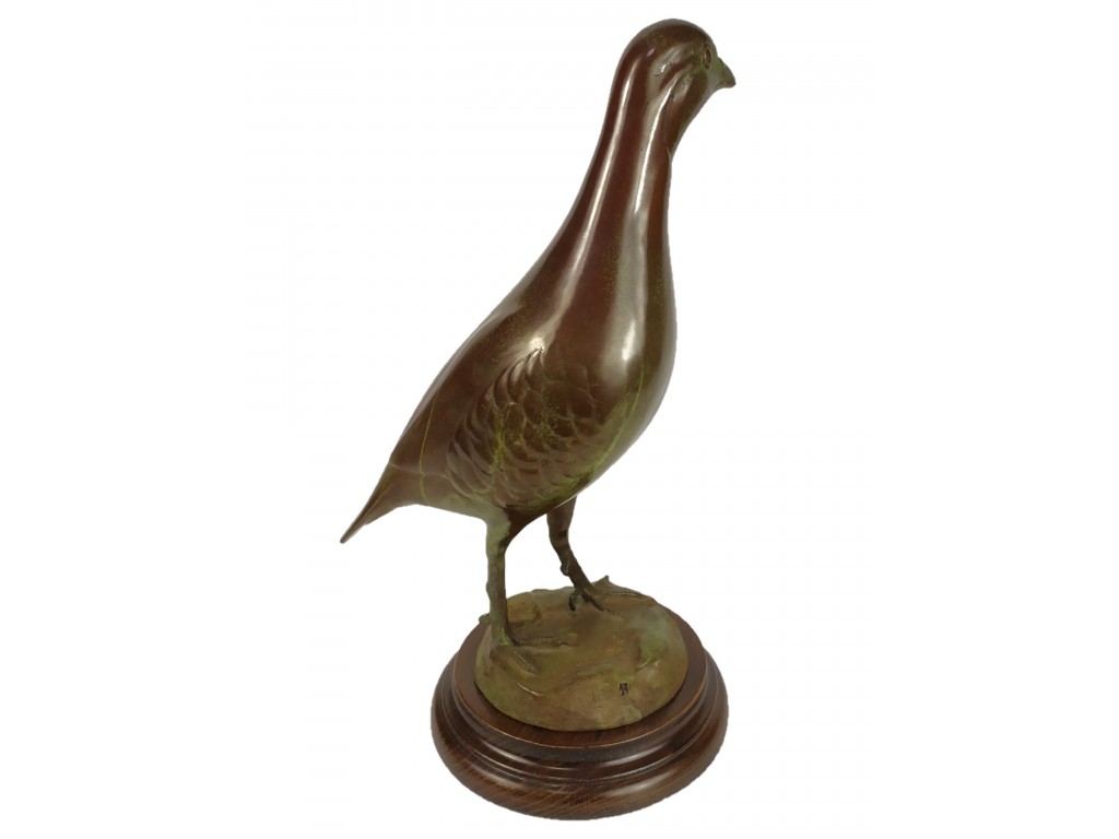 Bronce pulido verde de perdiz del artista Lucio Relaño