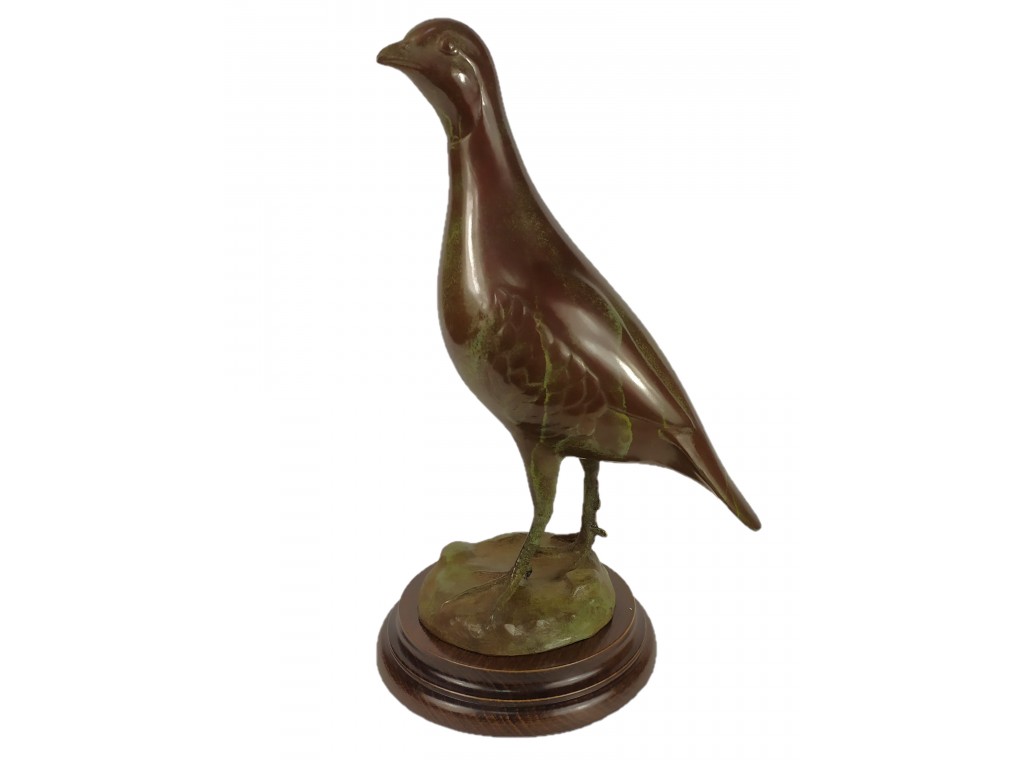 Bronce pulido verde de perdiz del artista Lucio Relaño