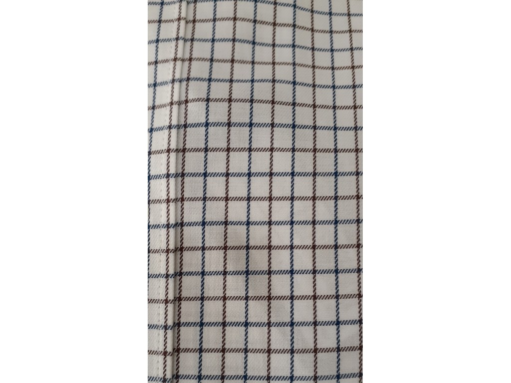 Camisa cuadros azul y marrón