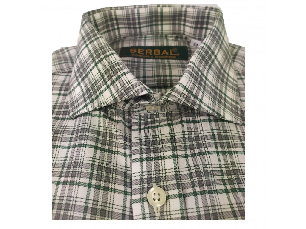 Camisa cuadros algodón Serbal