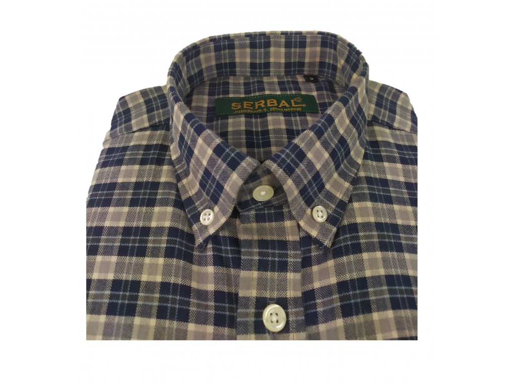 Camisa cuadros algodón Serbal