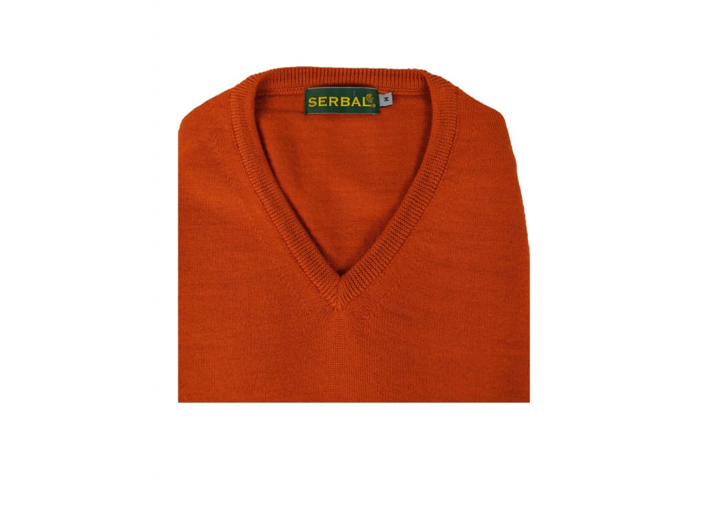 Chaleco en pico naranja