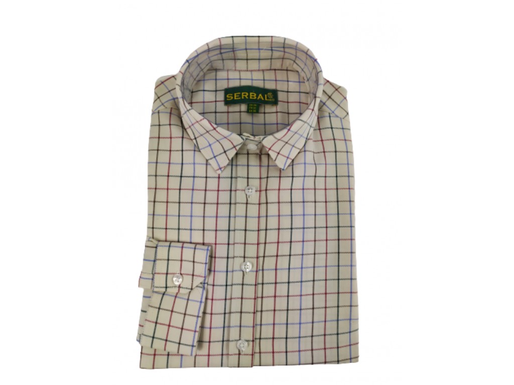 Camisa cuadro algodón Serbal