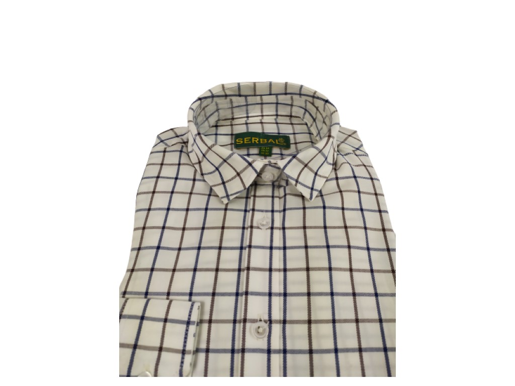 Camisa cuadros azul/marrón